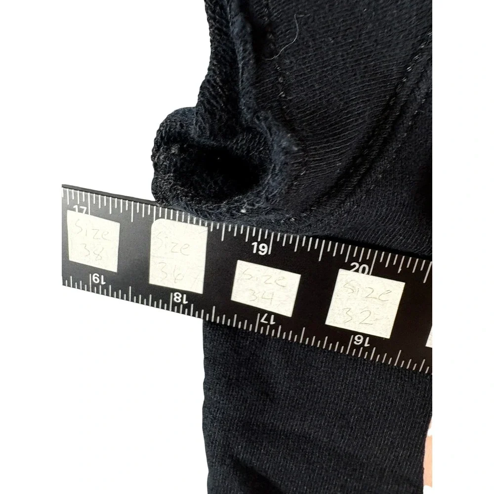 True Religion Hoodie Mens Small Black Turquoise Graphic‎ Y2K Rugged Sleeveless